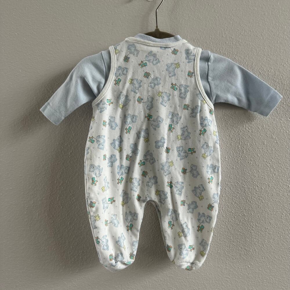 Vintage Koala Baby Bear pulling horse Romper Outfit premie - Picture 3 of 4
